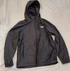 The North Face black rain jacket size large
